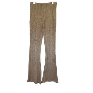 Sage The Label Ribbed Knit Pants Bootcut flare